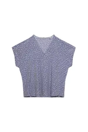 ESPRIT CURVY blouse met V-hals, LENZING™ ECOVERO™