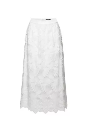 ESPRIT Midirok met geborduurde bloemen