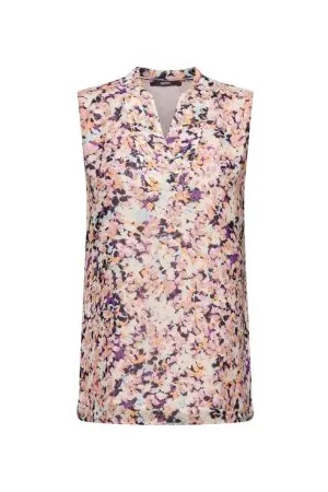 ESPRIT Chiffon crêpe top met bloemenmotief