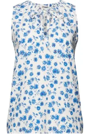 ESPRIT Blouse met print en elastische kraag