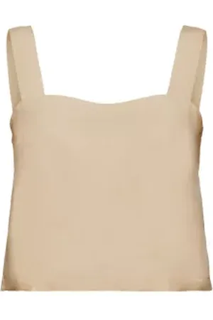 ESPRIT Cropped camisole top, linnenmix