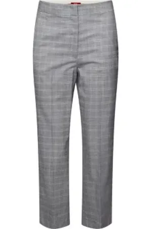 ESPRIT Mix & match: geruite broek met kick flare