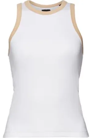 ESPRIT Geribde jersey tanktop van stretchkatoen