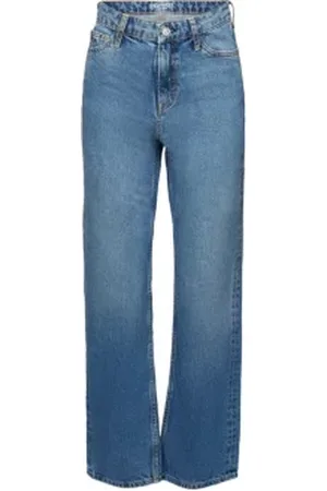 ESPRIT Straight jeans met retrolook en hoge taille