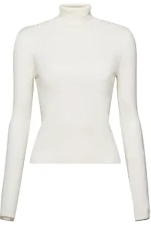 ESPRIT Turtleneck van geribde jersey