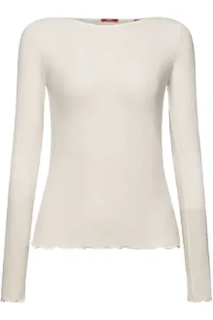 ESPRIT Transparante geribde top