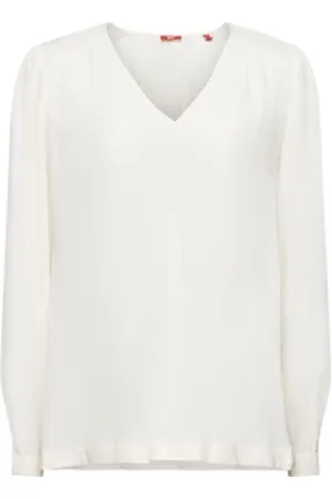 ESPRIT Chiffonblouse met V-hals