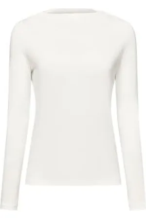 ESPRIT Jersey longsleeve met watervalhals