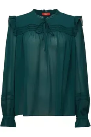 ESPRIT Gerimpelde chiffon blouse