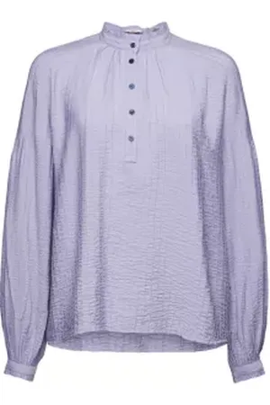 ESPRIT Gestructureerde blouse met lange mouwen