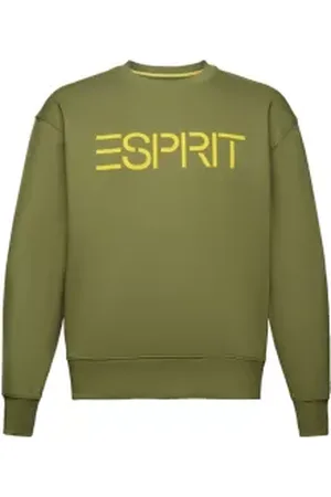 ESPRIT Uniseks logo-sweatshirt van katoenen fleece