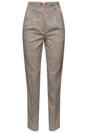 ESPRIT Geruite broek met toelopende pijpen