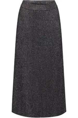 ESPRIT Ribgebreide midirok van lamé