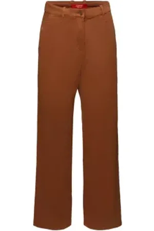 ESPRIT Wide fit chino met hoge taille