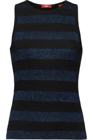 ESPRIT Gestreepte lamé tanktop