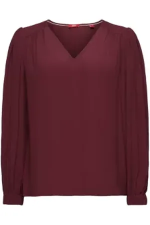 ESPRIT Chiffonblouse met V-hals