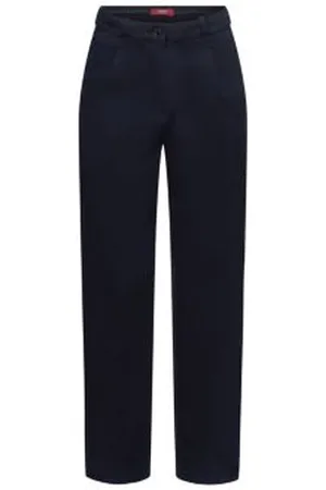 ESPRIT Wide fit chino met hoge taille