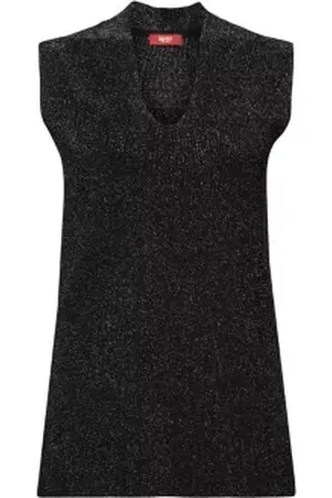 ESPRIT Fonkelend, ribgebreid gilet