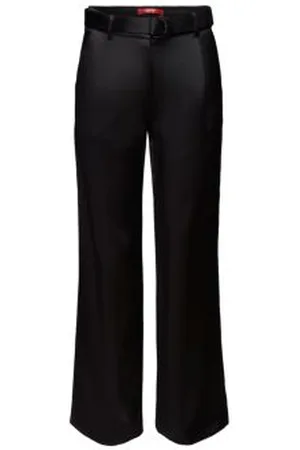 ESPRIT Satijnen broek met wijde pijpen