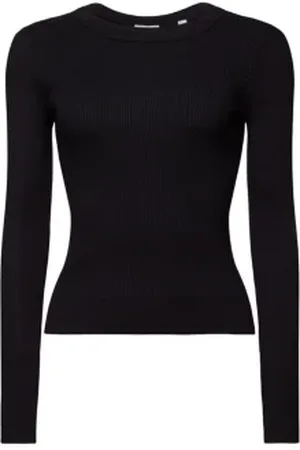 ESPRIT Ribgebreide trui met ronde hals