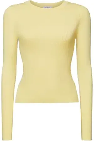 ESPRIT Ribgebreide trui met ronde hals