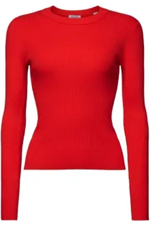 ESPRIT Ribgebreide trui met ronde hals
