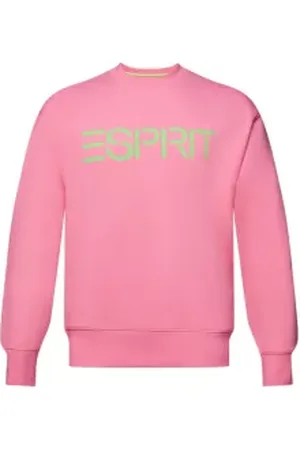 ESPRIT Uniseks sweatshirt van katoen-fleece met logo