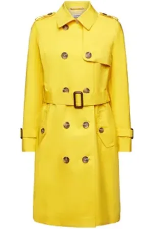 ESPRIT Double-breasted trenchcoat met ceintuur