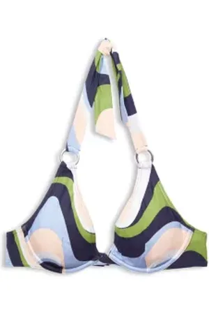 ESPRIT Bikinitop met halter en print