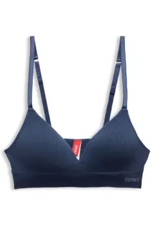 ESPRIT Naadloze geribde bustier met logo