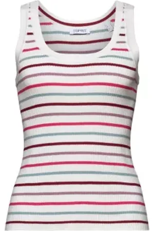 ESPRIT Geribde tanktop met strepen