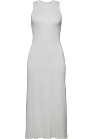 ESPRIT Mouwloze geribde midi-jurk