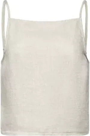 ESPRIT Ongeverfde cropped tanktop met open rug