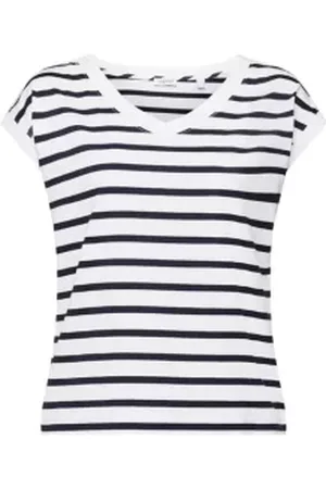 ESPRIT Gestreept T-shirt met V-hals