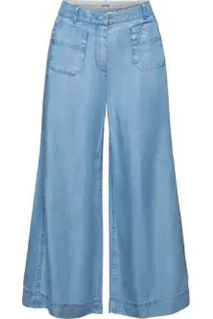 ESPRIT Cropped culotte met wijde pijpen