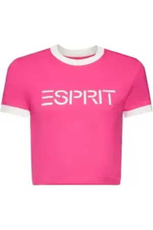 ESPRIT T-shirt van katoen-jersey met logo