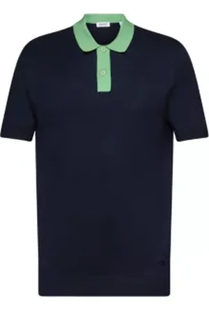 ESPRIT Poloshirt van breisel met korte mouwen