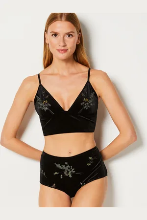Etam Boyleg short van geborduurd fluweel - MAGIQUE - 32 -