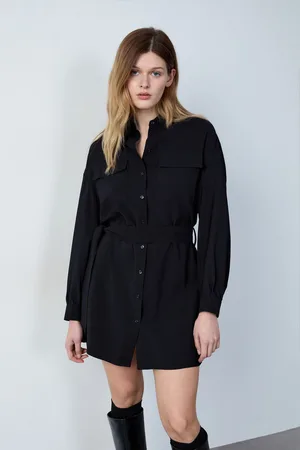 Etam Korte overhemdsjurk met riem - ROCKY - XS -