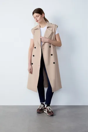 Etam Lange trenchcoat zonder mouwen - PATRICIA - S -