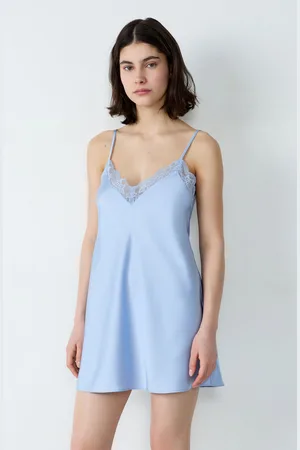 Etam Korte satijnen nachtjapon met kanten details - DESIRE - XS -