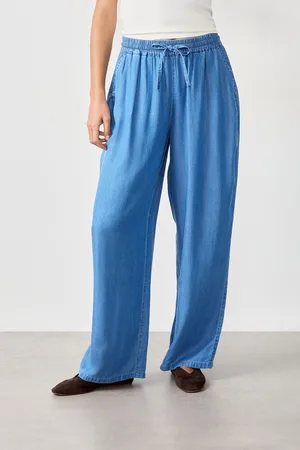 Etam Wijde broek met denim effect - ENY - XS -