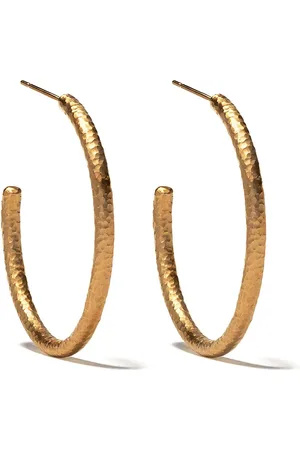 ANNOUSHKA 18kt yellow Organza hoop earrings