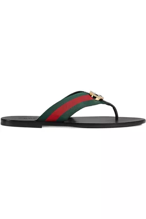 Gucci Striped logo-embellished sandals