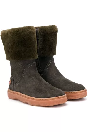 Camper Kids Calf-length fur-detail boots