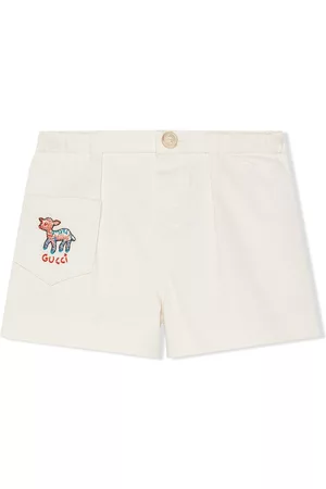 Gucci Kids Fawn-embroidered shorts