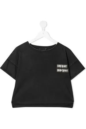 Le pandorine Slogan print cropped T