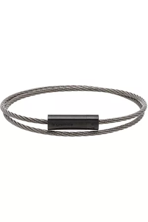 Le Gramme 7g brushed double cable bracelet