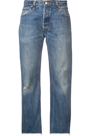 RE/DONE Stove pipe cropped jeans