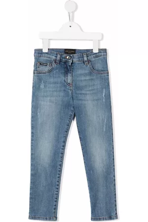 Dolce & Gabbana Jeans - Logo patch distressed jeans